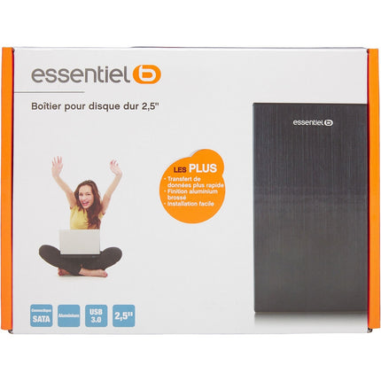 Boitier disque dur ESSENTIELB 2,5'' SATA USB 3.0 Reconditionné