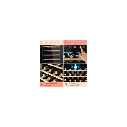 Cave à vin de service KLARSTEIN Barossa 32 Uno - 95L - Noir