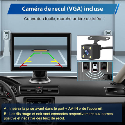 Autoradio connecté JUNSUN 7" GPS KAM USB Avec écran Carplay