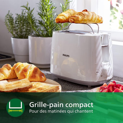 Grille-pain PHILIPS HD2581/90 Toaster Daily, 2 fentes, 830W