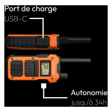 Talkie walkie LOGICOM Talkie Walkie Extreme Orange