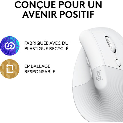 Souris sans fil LOGITECH Lift Ergonomique Silencieuse Graphite