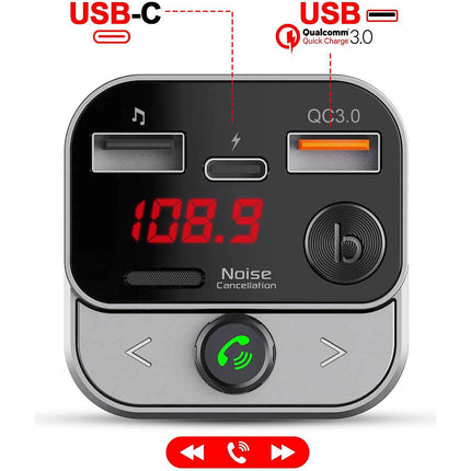 Transmetteur FM SWISSTEN Émetteur FM Bluetooth Voiture + Charge