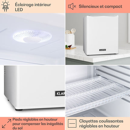 Mini réfrigérateur KLARSTEIN Happy Hour 30L 5-15°C 23 dB LED blanc