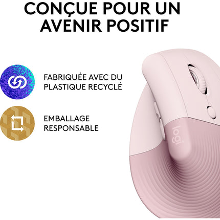 Souris sans fil LOGITECH Lift Ergonomique Silencieuse Graphite