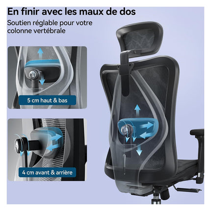 Fauteuil ergonomique SIHOO M57 chaise ergonomique mesh noir