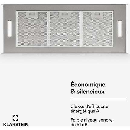 Hotte décorative îlot KLARSTEIN Kronleuchter îlot 90cm 590m³/h LED blanc Reconditionné