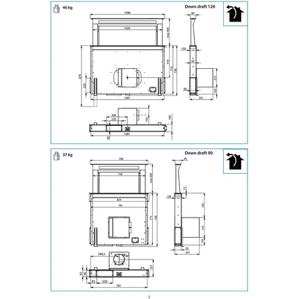 Hotte plan de travail FALMEC CORDOWN3421