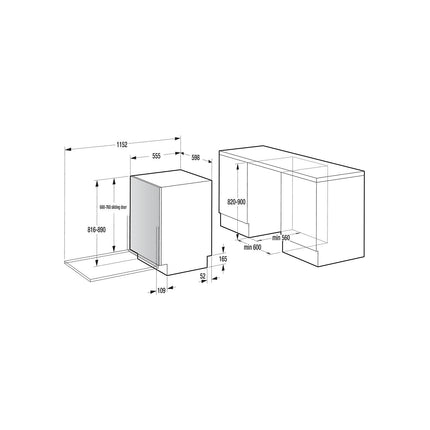 Lave vaisselle encastrable HISENSE HV673A65