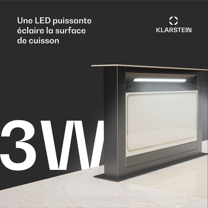 Hotte escamotable KLARSTEIN Victoria Downdraft 60cm 713,8 m³/h Beige