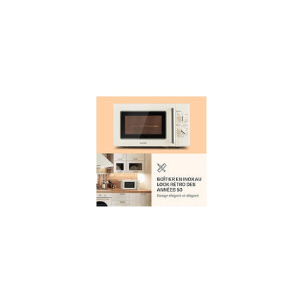 Micro ondes combiné KLARSTEIN Caroline - Crème