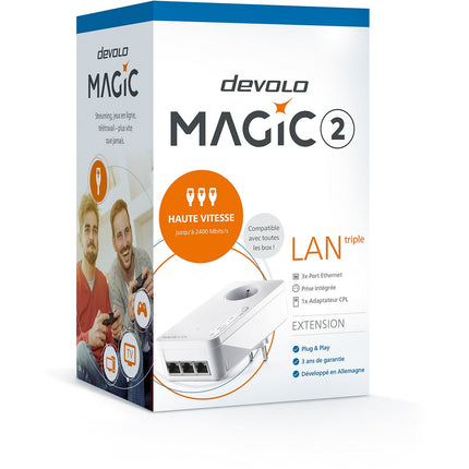 CPL Filaire DEVOLO Magic 2 LAN Triple 3RJ45