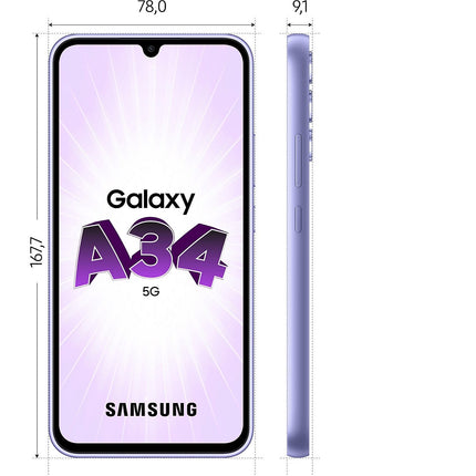 Smartphone SAMSUNG Galaxy A34 Lavande 128Go 5G Reconditionné