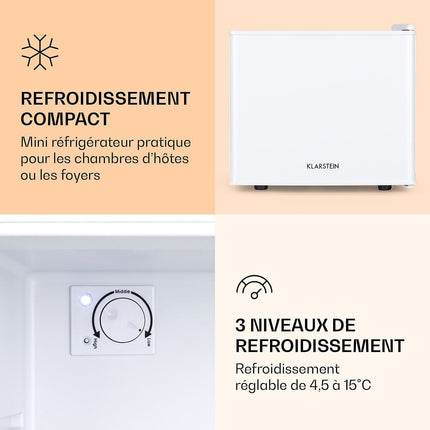 Mini réfrigérateur KLARSTEIN Minibar compact 2 niveaux 17L 26dB blanc