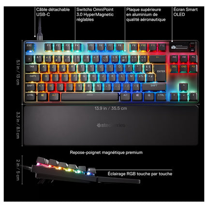 Clavier gamer STEELSERIES APEX PRO TKL GEN 3 - FR