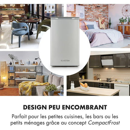 Congélateur top KLARSTEIN Garfield XL 4 étoiles 69L 80W 41 dB inox