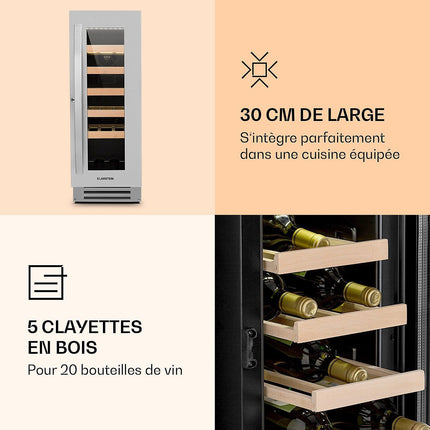 Cave à vin de service KLARSTEIN Vinovilla Smart - Inox