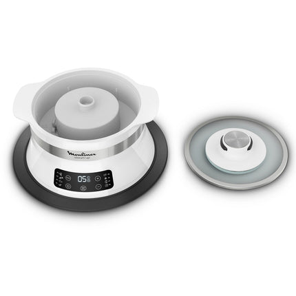Cuiseur MOULINEX VJ504010R steam up blanc inox 8 programmes automatiques Reconditionné