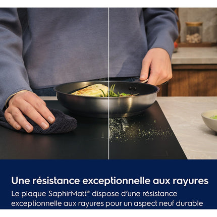 Plaque induction ELECTROLUX EIS62356IZ SaphirMatt SenseBoil Verre Anti-rayures 3 foyers