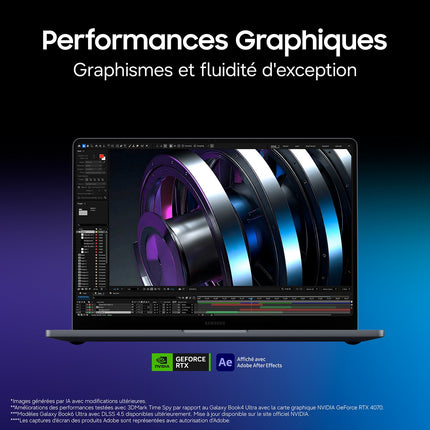 Ordinateur portable SAMSUNG Galaxy Book6 Ultra AI 16" Tactile - Intel Core Ultra 7 - Nvidia RTX 5070 - 32 Go RAM - SSD 1 To