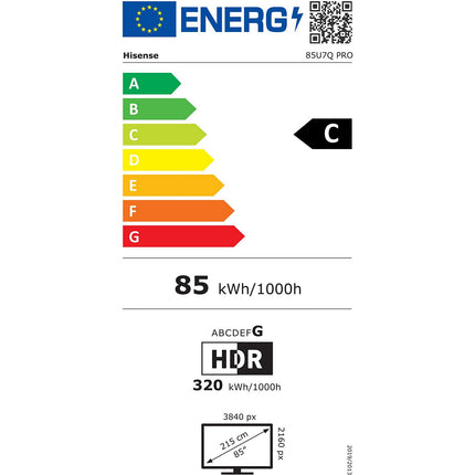 TV Mini LED HISENSE 55U7Q PRO 2025 (139cm)