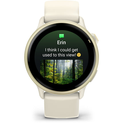 Montre sport GARMIN Vivoactive 6 Forme et santé GPS AMOLED BT Wi-Fi 42 mm Lunar Gold