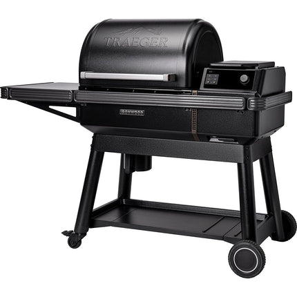 Barbecue pellet LE MARQUIER IRONWOOD noir sur chariot 76 cm