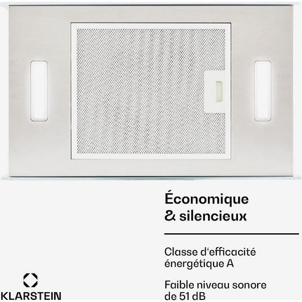 Hotte décorative îlot KLARSTEIN Kronleuchter îlot 60cm 590m³/h LED blanc