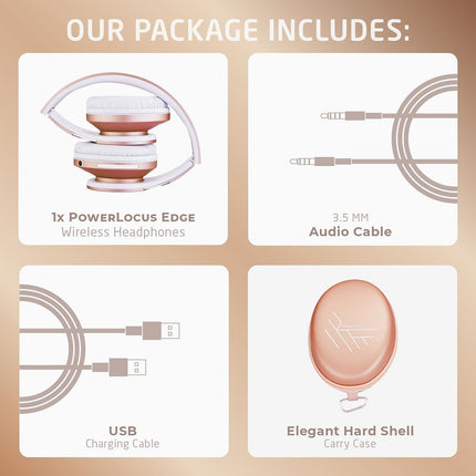 Casque POWERLOCUS PowerLocus Edge Or Rose