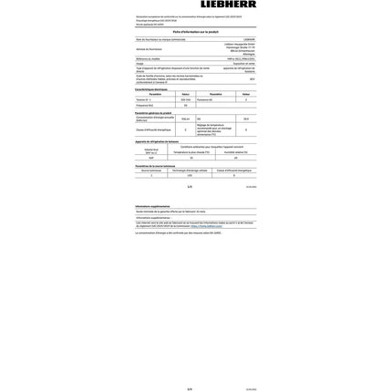 Armoire réfrigérée LIEBHERR MRFVC5511