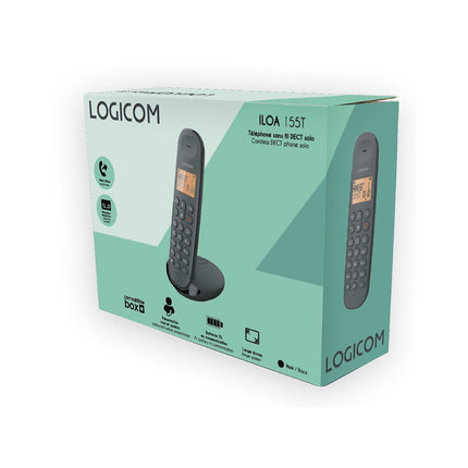 Téléphone sans fil LOGICOM Iloa Solo Répondeur Noir