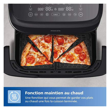 Airfryer PHILIPS NA150/00 friteuse sans huile panier flexible avec séparateur amovible, Série 1000 7.1L