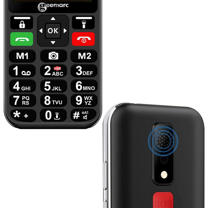 Téléphone sans fil GEEMARC Bouton SOS - Saisie Vocale - Noir