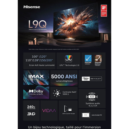 Vidéoprojecteur home cinéma HISENSE L9Q 2025