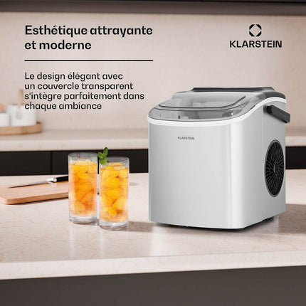 Machine à glaçons KLARSTEIN Caldwell 12 kg de glaçons/24h auto Inox Reconditionné