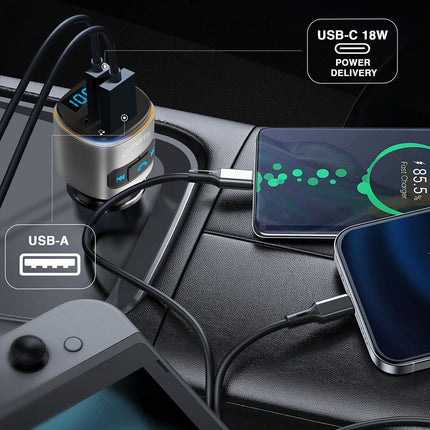 Transmetteur FM 4 SMARTS Bluetooth avec Chargeur auto