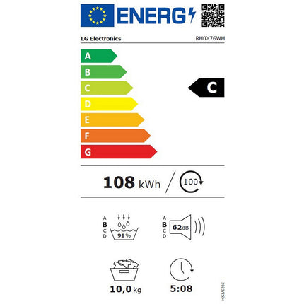 Sèche linge pompe à chaleur LG RH0X76WH