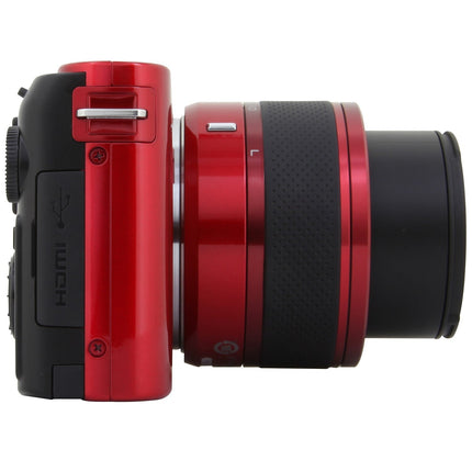 Appareil photo Hybride NIKON 1 J1 rouge + 10-30mm Reconditionné