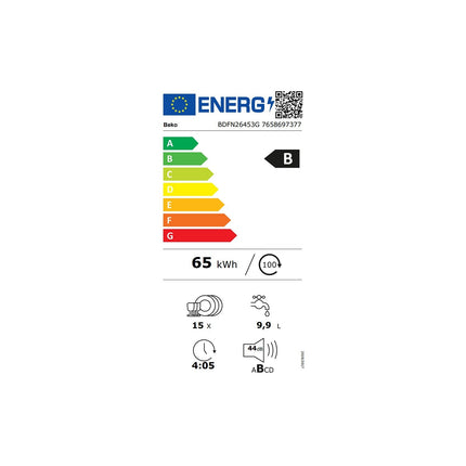 Lave vaisselle 60 cm BEKO BDFN26453G