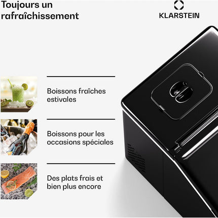 Machine à glaçons KLARSTEIN Clearcube 13 kg/24h transparente Noir Reconditionné