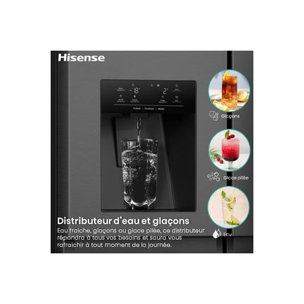 Réfrigérateur Américain HISENSE RS9P628GPFE smart screen