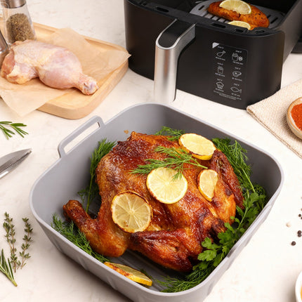 Panier ESSENTIELB Lot de 2 Carrés en Silicone Réutilisable - Moule Antiadhésif pour AirFryer & Four