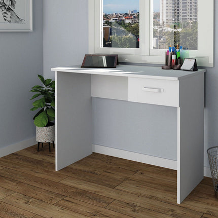 Bureau gamer BRIEBE 75x90x50cm, 1 Tiroir, ESC1189WHT