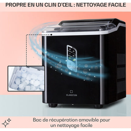 Machine à glaçons KLARSTEIN Albaron - 12 kg/24 - Noir