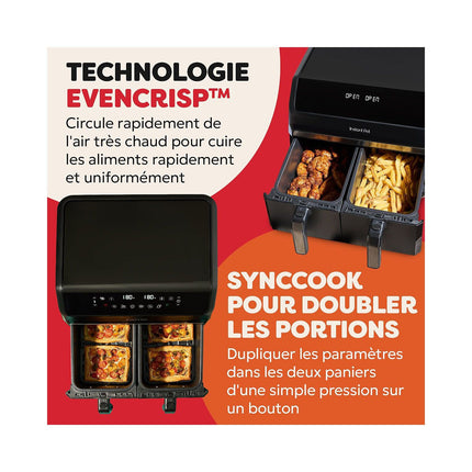 Friteuse sans huile INSTANT POT Vortex 8 à double panier 7,6 L