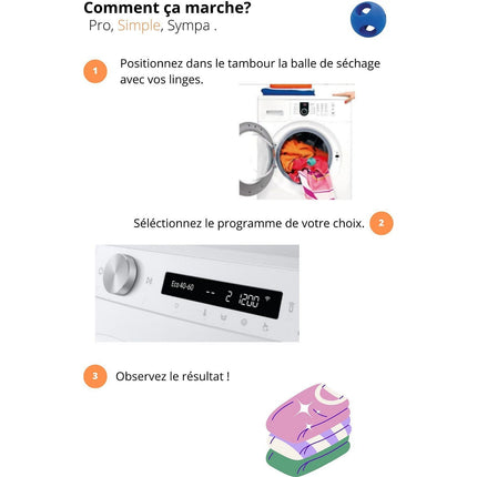 Balle de lavage ESSENTIELB Amplificateur de Lavage & Économiseur de Lessive
