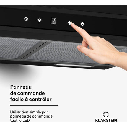 Hotte casquette KLARSTEIN Purista Force Compacte 384,8m³/h C noir