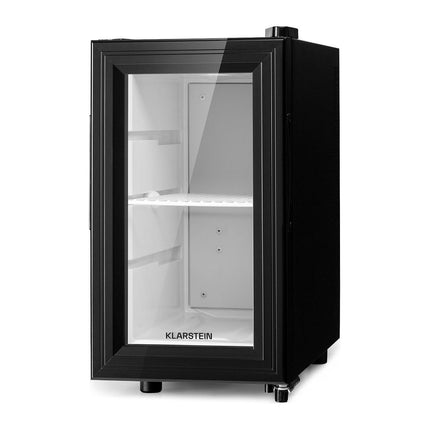 Mini réfrigérateur KLARSTEIN Brooklyn 23L Slim LED vitré 11-18°C noir