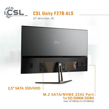 Ordinateur tout-en-un CSL-COMPUTER Unity F27B-ALS/256Go/8Go/Win11