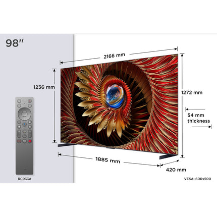 TV Mini LED TCL 55C89K 2025-55 pouces (139cm)